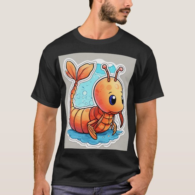 Jerry Shrimp, la camiseta del tatuaje flash del ma (Anverso)