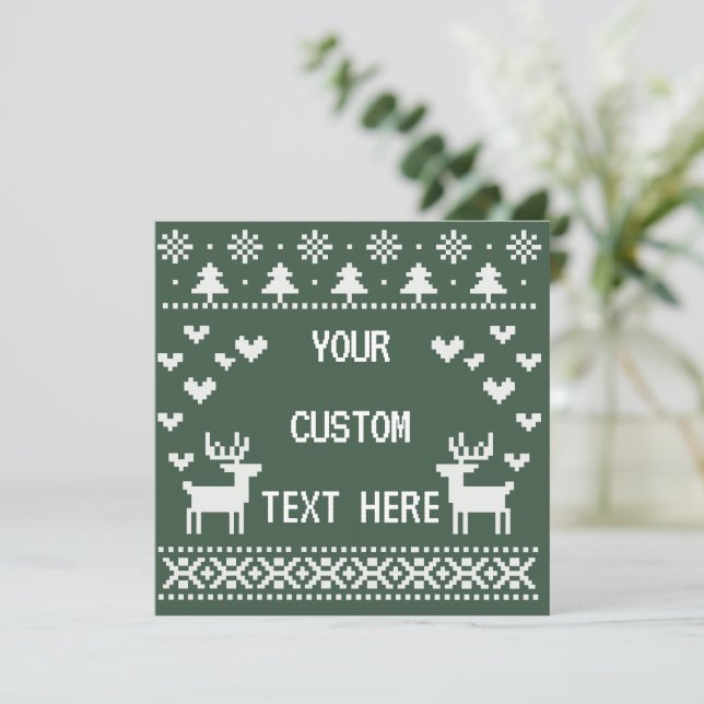 Jerséis feos de Navidad con texto personalizado pa (Anverso de pie)