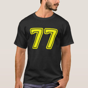 Jersey 77 Yellow Sports Team Jersey Número 77 T Sh
