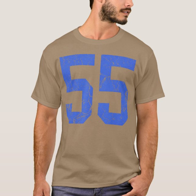 Jersey azul real número 55 uniforme de jugador 55 (Anverso)