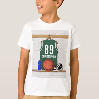 Jersey de baloncesto verde y blanco personalizado