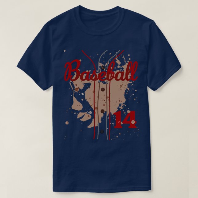 Jersey de béisbol número 14 niños Uniforme de Béis (Diseño del anverso)