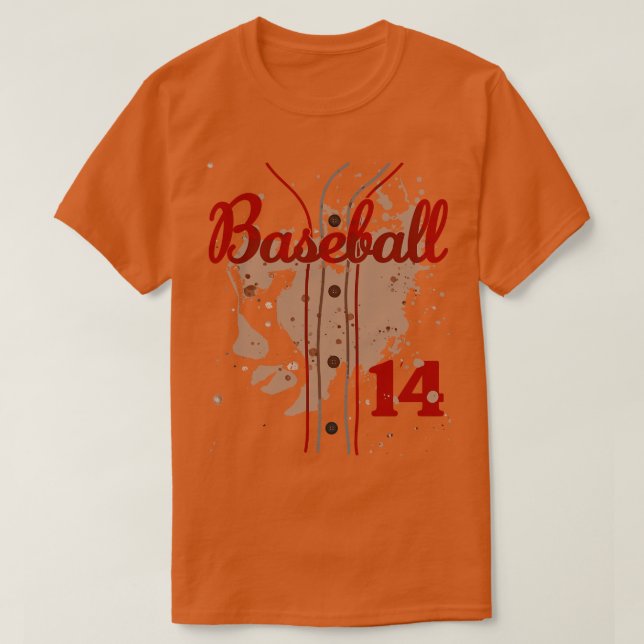 Jersey de béisbol número 14 niños Uniforme de Béis (Diseño del anverso)