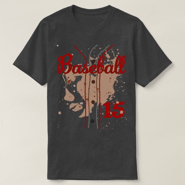 Jersey de béisbol número 15 niños Uniforme de Béis (Diseño del anverso)