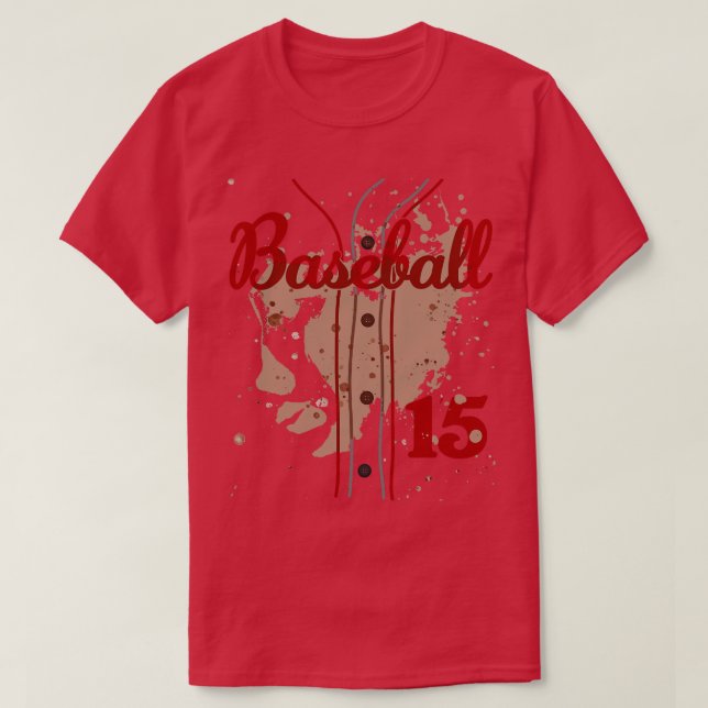 Jersey de béisbol número 15 niños Uniforme de Béis (Diseño del anverso)