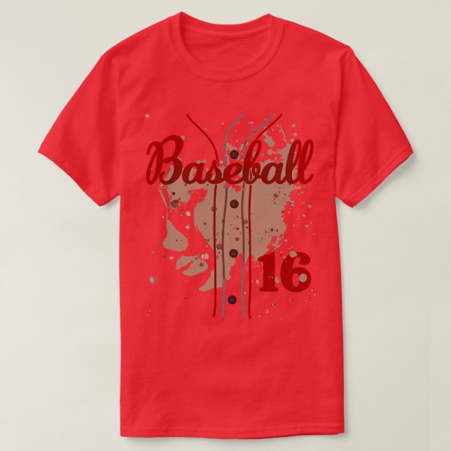 Jersey de béisbol número 16 niños Uniforme de Béis (Diseño del anverso)
