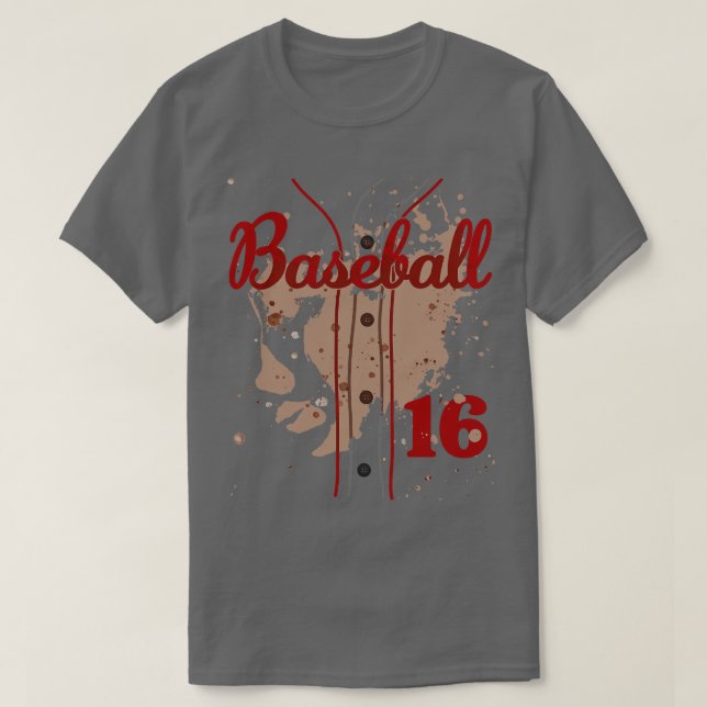 Jersey de béisbol número 16 niños Uniforme de Béis (Diseño del anverso)
