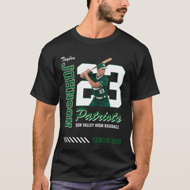 Jersey de béisbol personalizado con número de foto (Anverso)