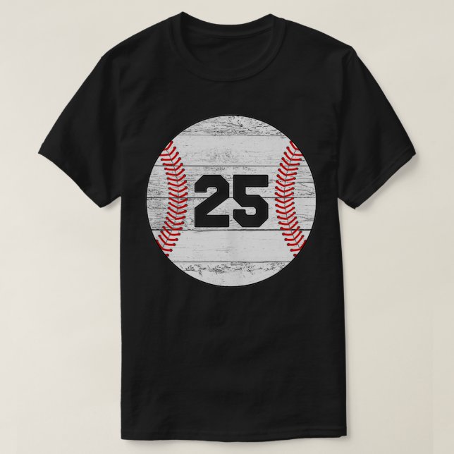 Jersey de béisbol vintage número 25 (Diseño del anverso)