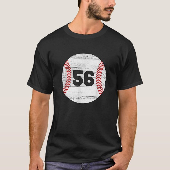 Jersey de béisbol vintage número 56 (Anverso)