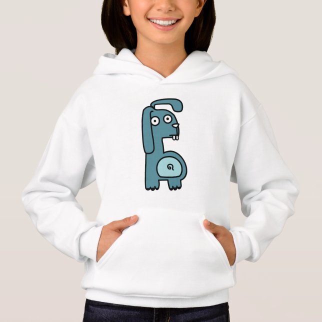 Jersey de cabra de dibujos animados azules lindos  (Anverso)