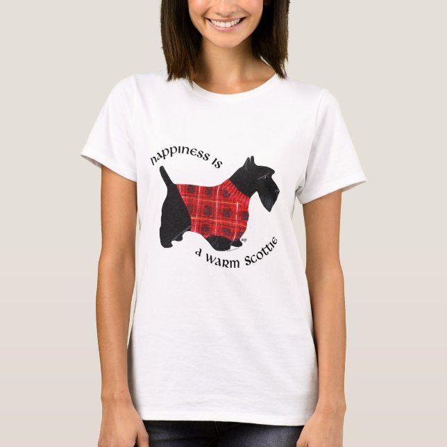 Jersey de Cuadros Rojos y Negros para Terrier Esco (Anverso)