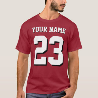 Jersey de deportes con nombre y número personaliza