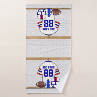 Jersey de Fútbol Azul Rojo Blanco Personalizado