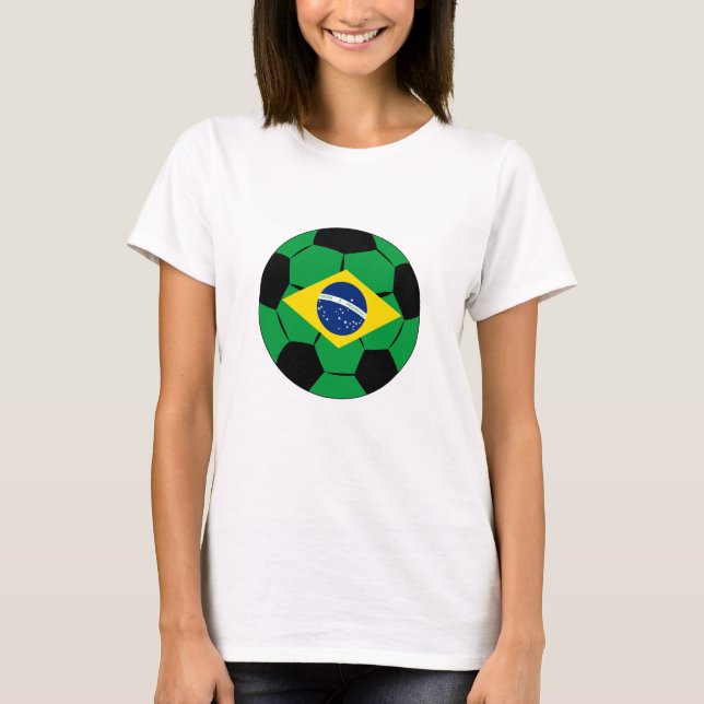 Jersey de fútbol de Brasil Bandera brasileña T-Shi (Anverso)