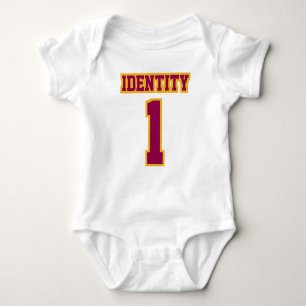Jersey de Fútbol de BURGUNDY GOLD Front WHITE