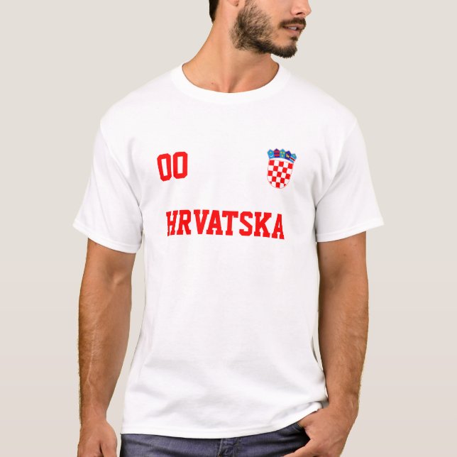 Jersey de fútbol de nombre y número de Croacia (Anverso)