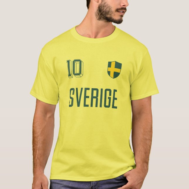 Jersey de fútbol de Suecia Retro número sueco 10 S (Anverso)