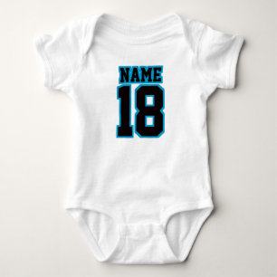 Jersey de Fútbol Front WHITE BLACK BLUE One Piece