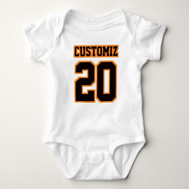 Jersey de Fútbol NARANJA BLANCO delantero (Anverso)