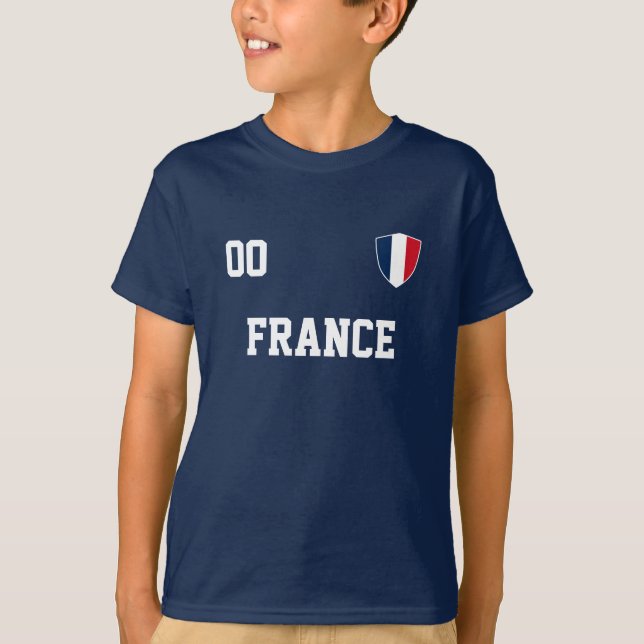 Jersey De Fútbol Personalizado De Francia (Anverso)