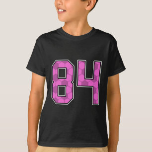 Jersey de fútbol rosa con patrón número 84 uniform