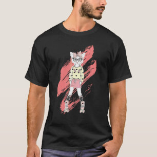 Jersey de Gato con Patines de Rueda Patinaje