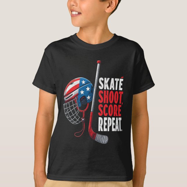 Jersey de hockey sobre hielo para jóvenes EE. UU.  (Anverso)