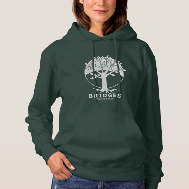 Jersey de la sudadera con capucha de las mujeres - (Anverso)