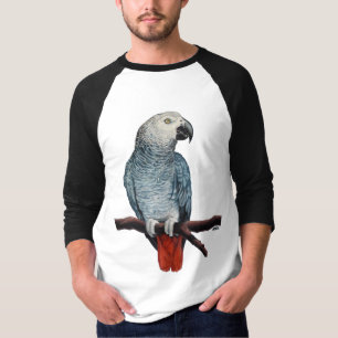 Jersey de loro de loros grises africanos masculino