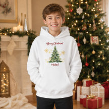 Jersey de Navidad personalizado con árbol para niñ