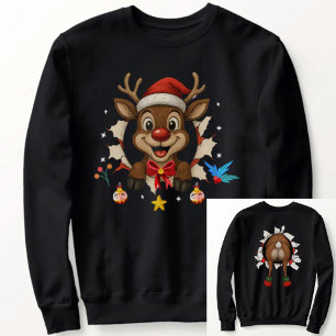 Jersey de Navidad Reno Frente y Detrás Abanico 202