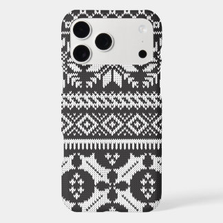 Jersey de punto Fair Isle blanco y negro