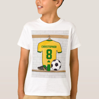 Jersey del Fútbol Verde Amarillo Personalizado