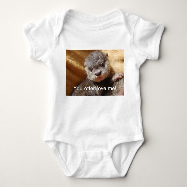 Jersey del niño del perrito de la nutria del bebé (Anverso)