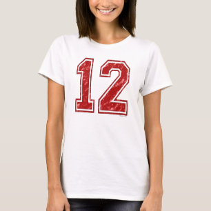 Jersey del personalizado de 12 rojos
