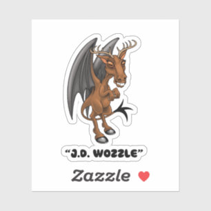 Jersey Devil "J.D. Wozzle" Cryptid pegatina