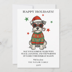 Jersey Feo de Navidad de Schnauzer Perro Caña de D