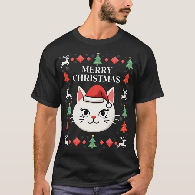 Jersey Feo de Navidad del Gato Smudge (2) (Anverso)
