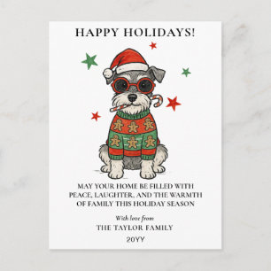 Jersey Feo de Schnauzer Navidad Perro Caña de Cara