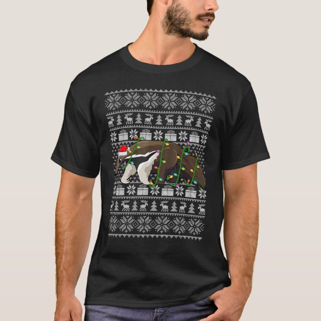 Jersey Feo Estilo Luces de Navidad Santa Hormiguer (Anverso)