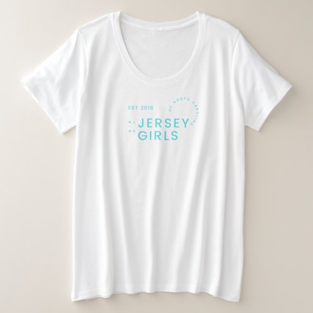 Jersey Girls of North Carolina plus size tee (Anverso del diseño)