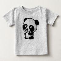 Jersey lindo de la multa de la panda del bebé