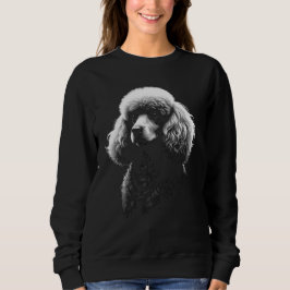 Jersey negro de mujer con arte oscuro de perro Can