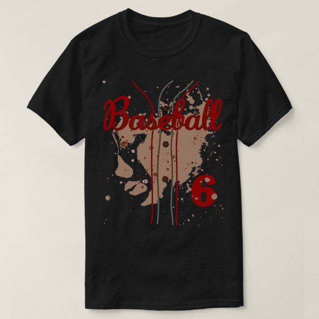 Jersey Número 6 Niños Uniforme De Béisbol Dir (Diseño del anverso)