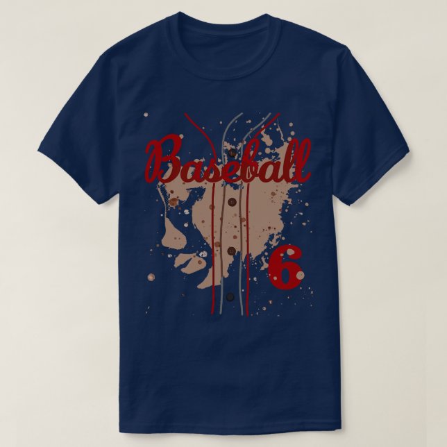 Jersey Número 6 Niños Uniforme De Béisbol Dir (Diseño del anverso)