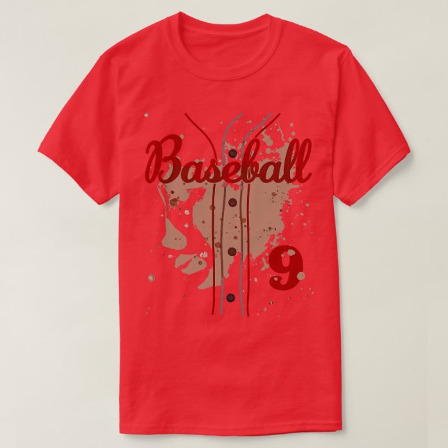 Jersey Número 9 Niños Uniforme De Béisbol Dir (Diseño del anverso)