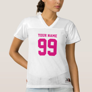 Jersey para mujer del fútbol con el número rosado