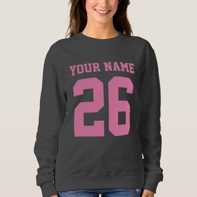 jersey personalizado número suéter gris rosado par (Anverso)