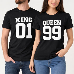 Jersey personalizado para rey y reina, camiseta